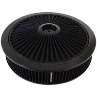 Black Full Flow Air Filter, Flat Base