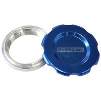 Low Profile Billet Aluminium Filler Cap & Bung Blue OR Black