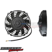 Aeroflow Performance 7" Curved Blade Universal Electric Thermo Fan 550 CFM Reversible Pusher Puller 12V High-Flow IP68 Weatherproof AF49-1017