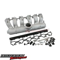 Ford Falcon FG Barra 4.0L - Fabricated Intake Manifold Natural Cast Finish - Aeroflow Performance - AF6028-7000