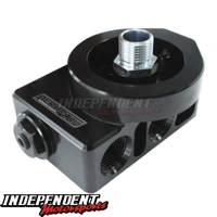 Billet Aluminium Remote Filter Head & Oil Thermostat -10AN ORB Aeroflow AF64-4112