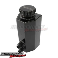 Universal Fabricated Aluminium Power Steering Reservoir Tank Internal Baffle Breather Cap Black Anodised Motorsport Performance AF77-1032BLK