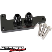 GM LS Slimline Billet Oil Block Adapter -10AN ORB Aeroflow AF82-2030