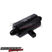 Universal Performance EFI - 10 Micron Billet Inline Fuel Filter with Integrated Mount - Raceworks - ALY-208-10BK