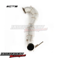 Mercedes-Benz A45 CLA45 GLA45 AMG M133 W176 W117 X156 CTS Turbo 3.5" High-Flow Catted Downpipe 200 Cell T304 Stainless OE Shield CTS-EXH-DP-0029-CAT
