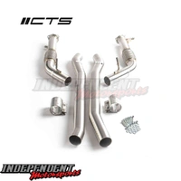 Audi 4M SQ7 SQ8 RSQ8 4.0T V8 CTS Turbo Stainless Steel Resonator Delete Kit Mid Pipes OE-Style Heat Shielding Ceramic Underlay CTS-EXH-TP-0027