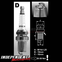 Brisk Silver Racing Spark Plugs – DR08S, DR10S, DR12S – Brisk