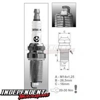 Brisk ER14YS Silver Racing Spark Plug – Premium 14 mm Gasket-Seat
