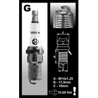 Silver Racing Spark Plugs – GR10S, GR12S, GR14S – Brisk