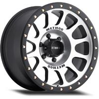 Method 305-HD NV [Bore Size: 116.5] [CHOOSE STYLE: Machined - Black Lip] [Loadrating: 1651.07488kg] [SIZE BOLT OFFSET SPACING: 17x8.5 5x150 0] [Stud P