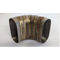 Pie Cut Vertical SS Oval Bends 90 Deg Welded [Size: 3.5"]