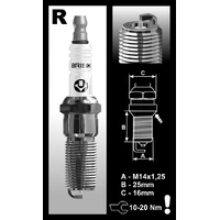 RR14S Brisk Silver Racing Spark Plug NON-Projected Tip