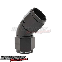 Universal - Female to Female Swivel AN-10 45Deg - Raceworks - RWF-132-10BK