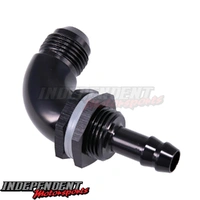 Universal - 90 Deg Bulkhead Kit AN-8 Male Flare to 3/8in Barb - Raceworks - RWF-835-08-06BK