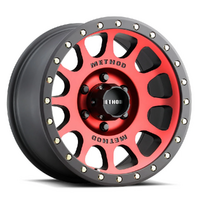 Method 305-HD NV [Bore Size: 116.5] [CHOOSE STYLE: Red Face] [Loadrating: 1651.07488kg] [SIZE BOLT OFFSET SPACING: 18x9 5x150 +25] [Stud Pattern: 5 x 