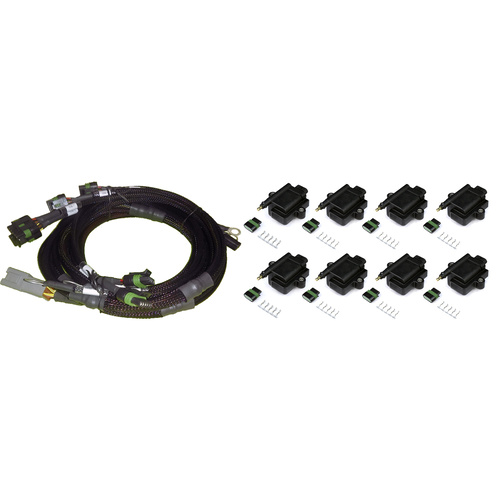 HT-130313 8 Channel Individual High Output IGN-1A Inductive Coil & Harness Kit- Suits Big Block/Small Block Ford V8